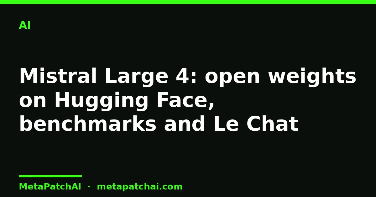 Mistral Large 4: open weights on Hugging Face, benchmarks and Le Chat