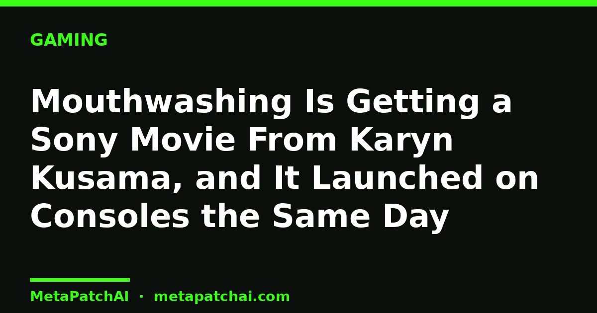 Mouthwashing Is Getting a Sony Movie From Karyn Kusama, and It Launched on Consoles the Same Day