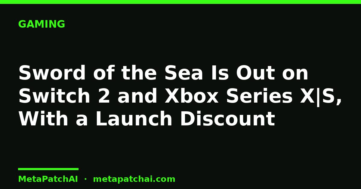 Sword of the Sea Is Out on Switch 2 and Xbox Series X|S, With a Launch Discount